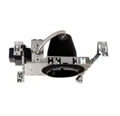 L4D39LDICA - 3" New Construction Housing - 12W - 120V - MR16 GU10 LED - Silver/Black