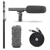 BYPB25+BYPVM1000 | Shotgun Mic with Boom Pole Kit | Movo