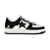 A Bathing Ape Bape Sta Patent Leather Black White