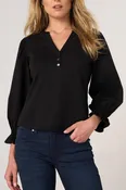 3/4 Sleeve Blouse in Black