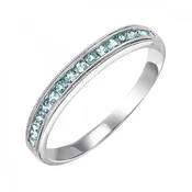 10K White Gold Aquamarine Ring