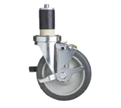 1880 Hospitality FECST5 5" Expandable Swivel Caster with Brake, Polyurethane, Set of 4
