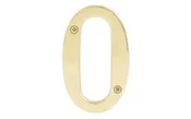 #0 Solid Brass House Number - 4" size