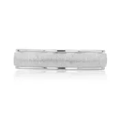 14k White Gold 5mm Men's Satin Finish Wedding Band (11-12075)