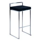 Silver Jasper Bar Stool – Black