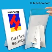 8.5 x 11 Plastic Sign Holders with Cardboard Easel Back – Clear Cover