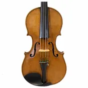 1919 violin labelled Ansaldo Poggi by maker G. Cunault