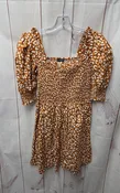 1. State Size S Brown Animal Print Womens Dress