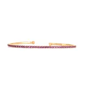 Alchemy 18k Rose Gold Pink Sapphire Bangle Bracelet