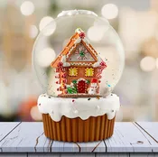 120 MM Gingerbread House Musical Water Globe