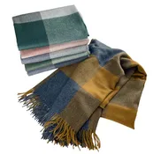 2151 - 100% Alpaca Buffalo Check with Fringe 50"x78"
