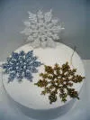 4" Metallic Snowflake Ornaments