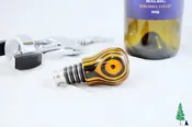 Bottle Stopper – SpectraPly Wildfire with Stainless Steel
