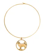 70s Inspired Zodiac Necklace (Aries)