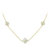 'Anderson' 3 Station Diamond Necklace, 1.2 carats