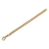 14K Yellow Gold Diamond Cuban Link Chain Bracelet