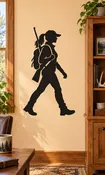 Adult Woman Hunter Walking Profile Vinyl Decal - GirlsWithGunsCX020