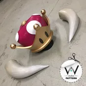 Bowsette Super Crown & Horns ( PATTERN )
