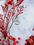 14K Gold Dipped Pave CZ Huggie Hoop Earrings