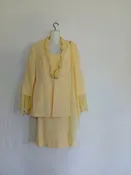 Light Yellow Chiffon 2 Piece Suit