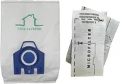10 GN Bags Compatible with Miele Classic C1 - Complete C2 - Complete C3 - S2 - S5 - S8 - [S800 - S858] - [S600-S658] - [S400i - S456i] Canister Vacuum Cleaners. Includes 4 Filters 3D Technology