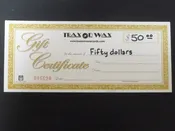 $50.00 Trax On Wax Gift Certificate — Trax on Wax