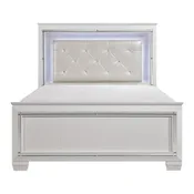 Homelegance Allura Full Panel Bed in White 1916FW-1*