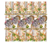 Caspari Turkey &amp; Berries Celebration Crackers (Box of 6)