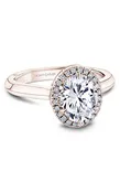 14K Rose Gold Atelier Halo Oval Engagement Ring