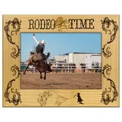 Engraved Alderwood Frame - A-FRM_-10-0007 - Rodeo Time