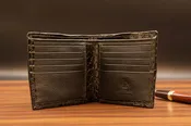 Black Glazed “CEO” Alligator Wallet