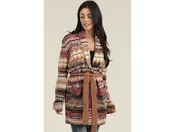 Angie Women's Belted Long Sweater Cardigan