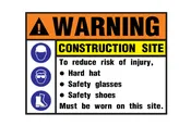 Construction Area Safety Sign