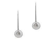8mm Freshwater button pearl silver wire earring(3 colors)