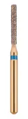 111-010 | (837) Multi use Gold Diamond Burs Flat End Cylinder - Stainless Steel