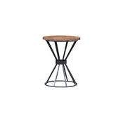 Connely End Table | Natural Hardwood & Metal Side Table