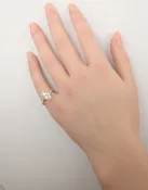 14K Gold Diamond Lab Grown Ring 2.25ct approx. Size 4.25 RG0330