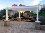 20x20 Shade Pergola - White