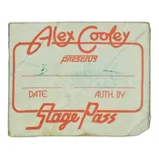 1970s Alex Cooley Stage Backstage Pass