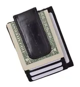 100% Authentic Eel Skin Money Clip / Credit Card Men's Wallet with ID Window - Pieces of Argentina