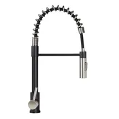 Flow MaxT Coiled Kitchen Faucet - Black/Stainless Steel