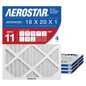 Aerostar 16x20x1 MERV 11 – 4 Count – Pleated HVAC, Furnace &amp; Air Conditioner Filters – Removes Dust, Cold &amp; Flu Germs, Lint, Mold, Pet Dander, Allergy-Causing Pollen, Smog &amp; Smoke : Industrial &amp; Scientific