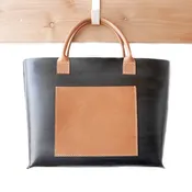 Black and Natural Classic Tote — Made Solid