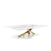 Albero Brushed Titanium Gold Art Top Coffee Tables