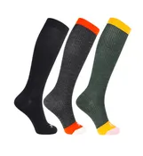 69% Rich Merino Wool Everyday Compression Socks (15-20mmHg) - Mock Rib - 3 Pack