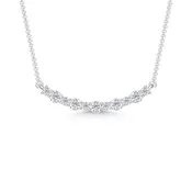 10K 1.00CTW Lab Diamond Curved Bar Necklace