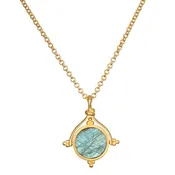 18" Labradorite Lotus Spinner Necklace