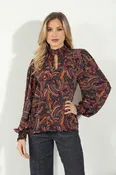 Albany Smocked Neck Blouse