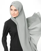 Ash Grey Georgette Hijab