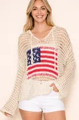 American Flag Mesh Hoodie